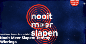 Announcement of an interview with author and ambassador Tommy Wieringa on the radio programme 'Nooit Meer Slapen'.
