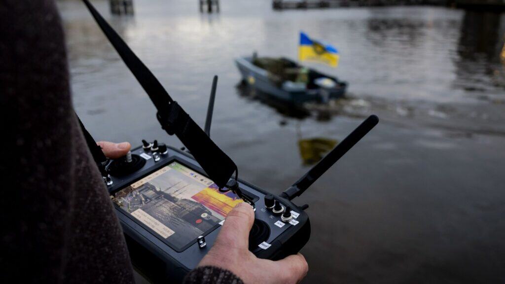 Specialised maritime drone (aquadrone) developed by Protect Ukraine for naval reconnaissance and defence.