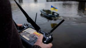 Specialised maritime drone (aquadrone) developed by Protect Ukraine for naval reconnaissance and defence.